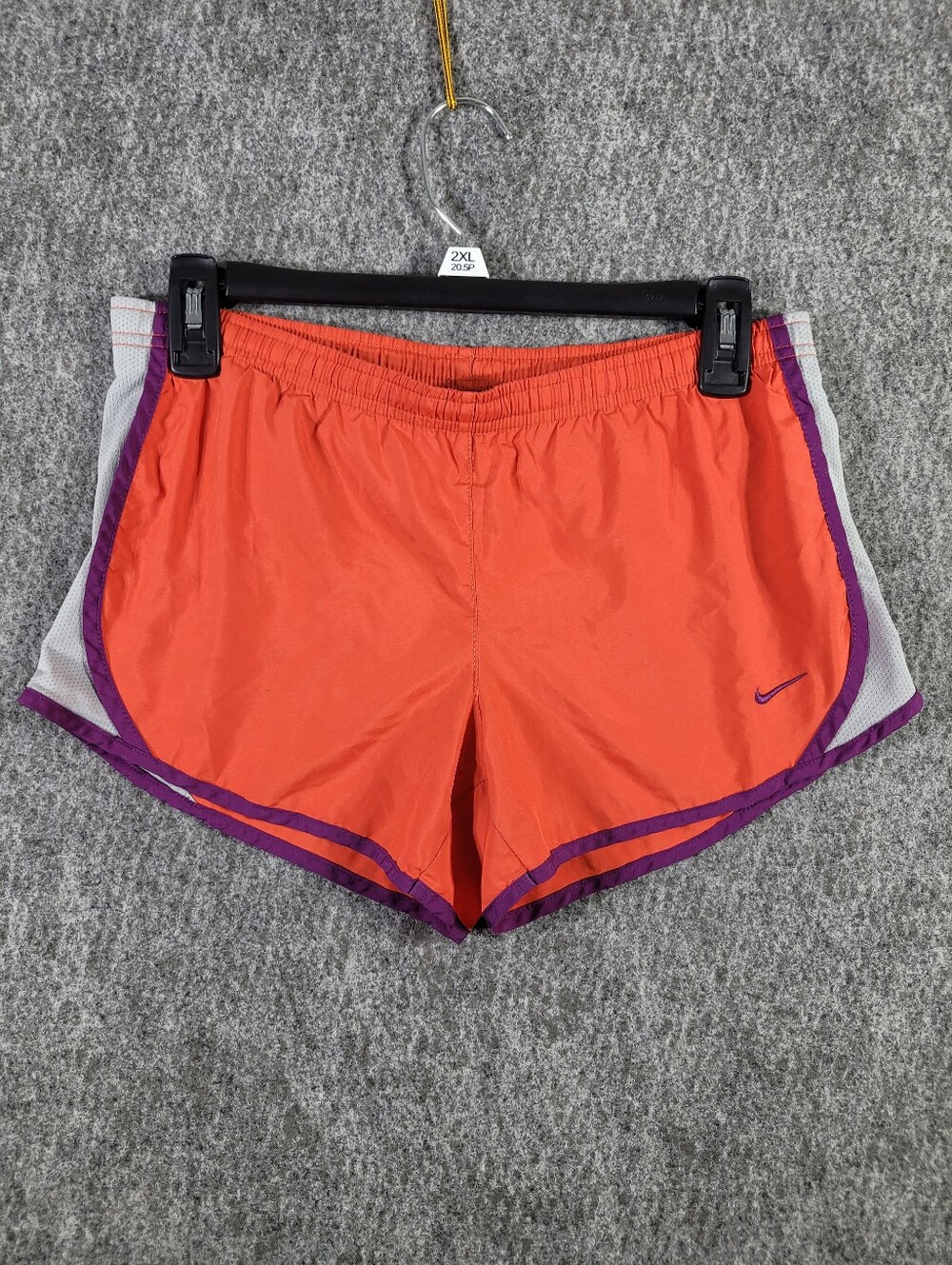 Nike Womens Dri Fit Tempo Running Shorts Size M Orange Purple Athletic Lined